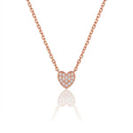 Pavé Diamond Petite Heart Necklace