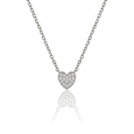Pavé Diamond Petite Heart Necklace