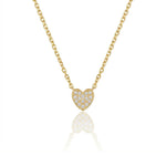 Pavé Diamond Petite Heart Necklace