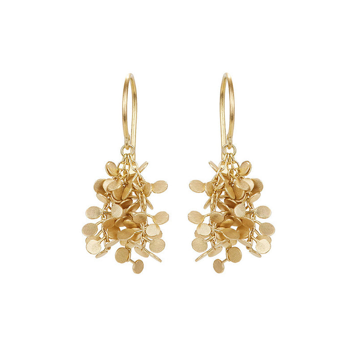 Gold Dots Cluster Earrings