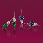 Sapphire and Diamond Drop Earrings