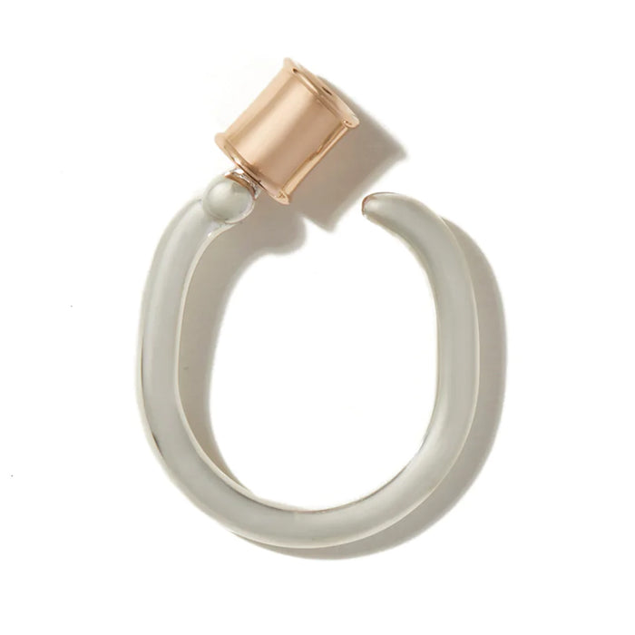 Two-Tone Yellow Gold Trundle Lock Ring