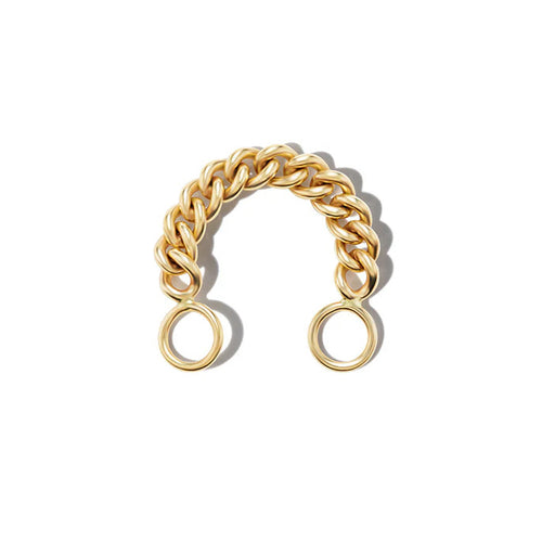 Gold Heavy Curb Chain Ring