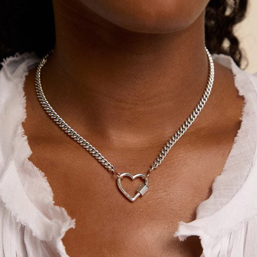 Heart Lock in Silver