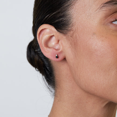 Birthstone & Diamond Stud Earrings Image 2