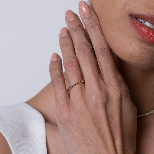 Carlisle Sapphire Wedding Band Image 2