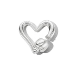 Freeform Heart Lock in Silver