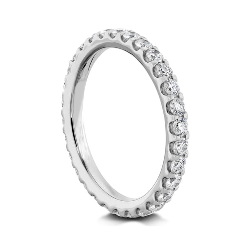 PLATINUM WATTS FULL ETERNITY WEDDING BAND FEATURING 0.98TCW ROUND BRILLIANT DIAMONDS (G/H COLOR SI CLARITY) BY G.ST CEREMONY. Image 2