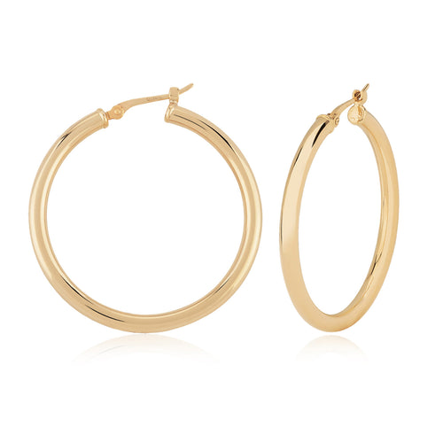 Large Tube Hoop Earrings