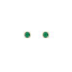 Emerald Prong Stud Earrings
