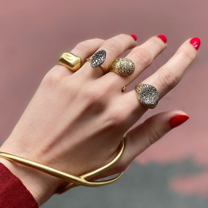 Champagne Diamond Baby Malak Ring