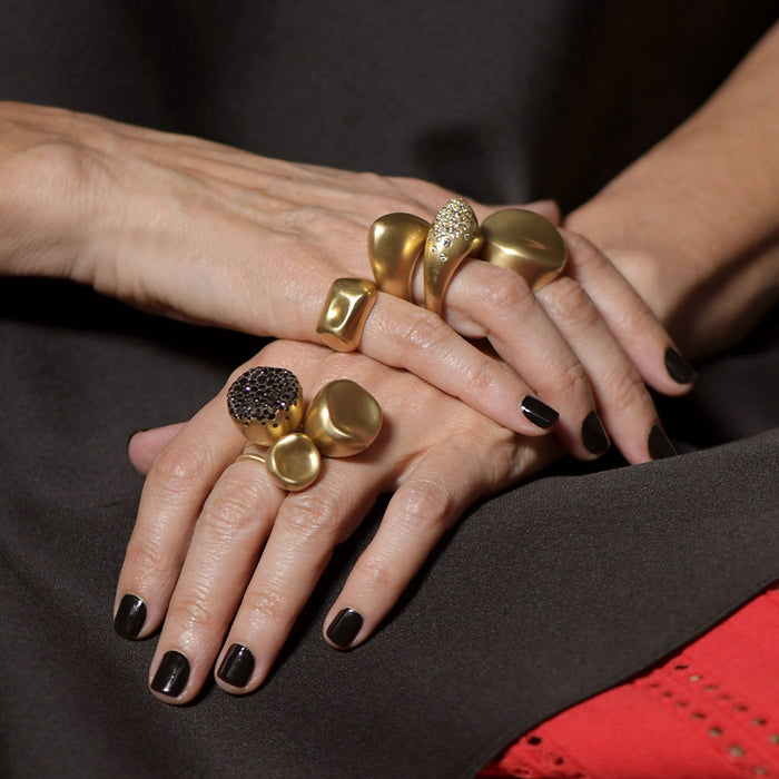 Champagne Diamond Urban Winter Big Ring