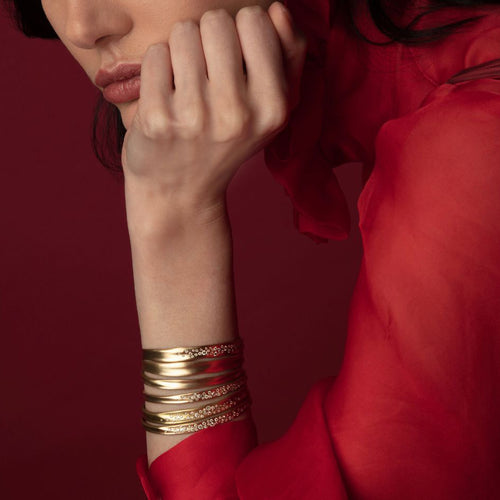 Champagne Diamond Baby Malak Thin Cuff Image 2