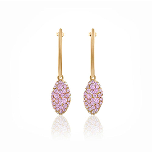 Pink Sapphire Baby Malak Bonbon Drop Earrings
