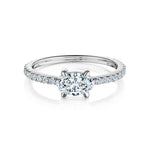 Oval & Round Diamond Ring