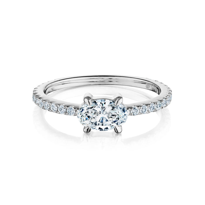 Oval & Round Diamond Ring