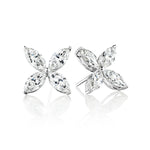 Flower Diamond Stud Earrings