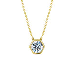 0.70tcw Hex Diamond Pendant Necklace