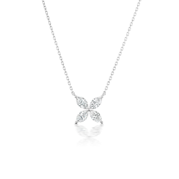 0.78tcw Cluster Diamond Pendant Necklace