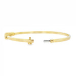 Graduated Diamond Hex Hinged Bangle