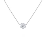 1.45tcw Diamond Flower Pendant Necklace