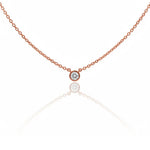 Petite Diamond Bezel Pendant Necklace