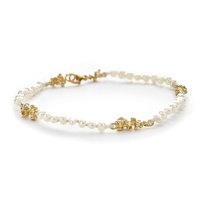 Pearl & Diamond Encrusted Bead Bracelet