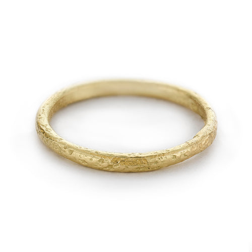 2mm Half Round Textured Wedding Band