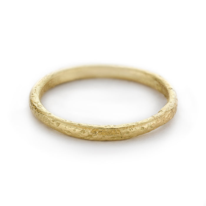 2mm Half Round Textured Wedding Band