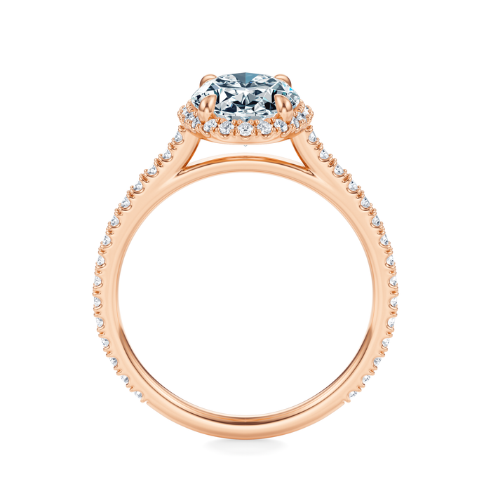 Essex Pavé Halo Engagement Ring Setting