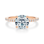 Baxter Pavé Hidden Halo Engagement Ring Setting