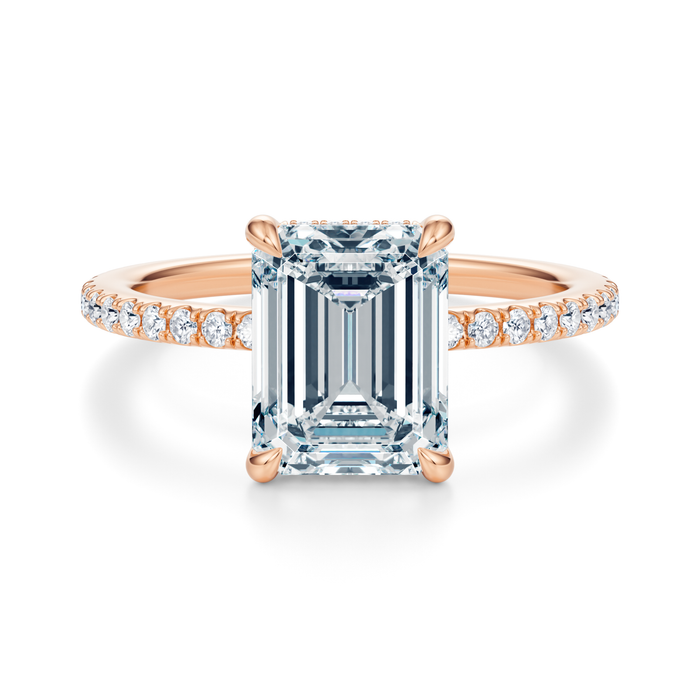 Baxter Pavé Hidden Halo Engagement Ring Setting