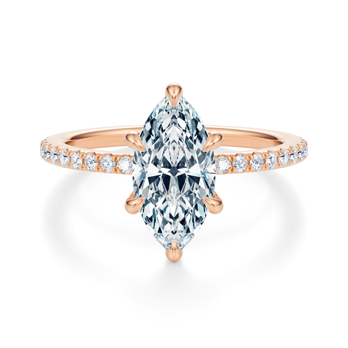 Baxter Pavé Hidden Halo Engagement Ring Setting
