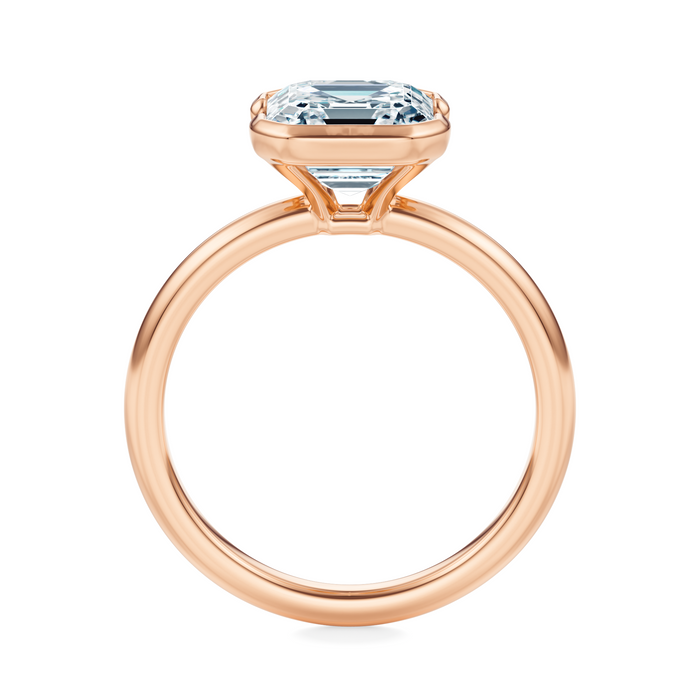 Ludlow Half Bezel Engagement Ring Setting