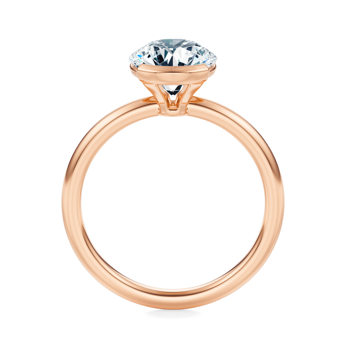 Ludlow Half Bezel Engagement Ring Setting