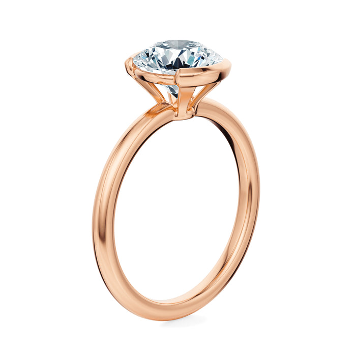 Ludlow Half Bezel Engagement Ring Setting