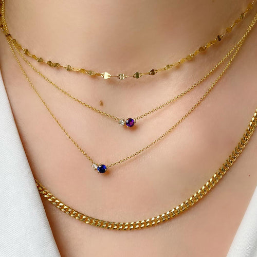 Sapphire & Diamond Necklace Image 2