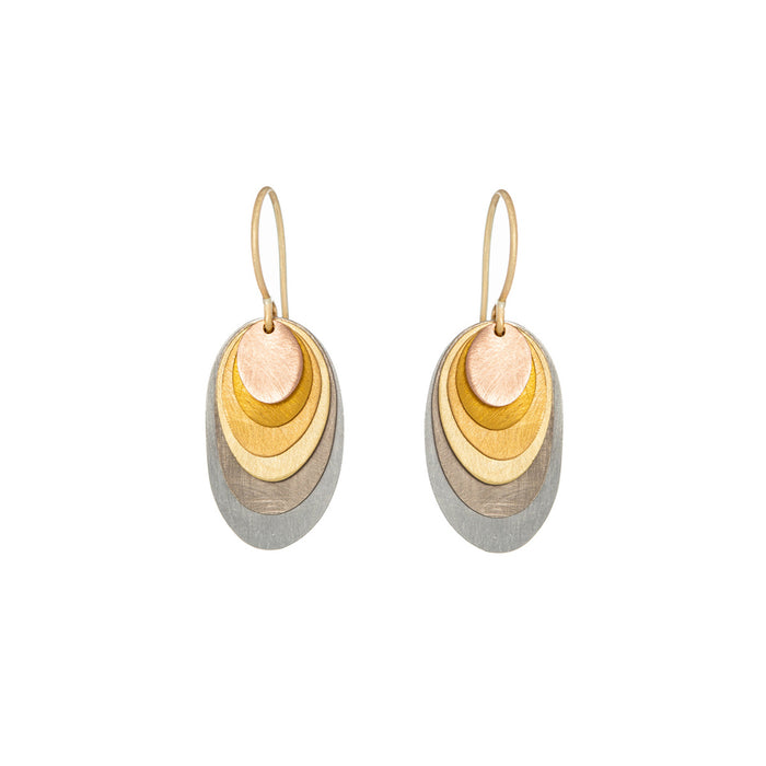 Rainbow Plume Drop Earrings