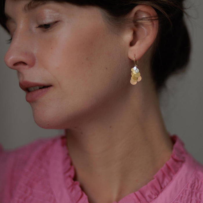 Rainbow Petals Drop Earrings