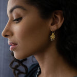 Gold Dots Cluster Earrings
