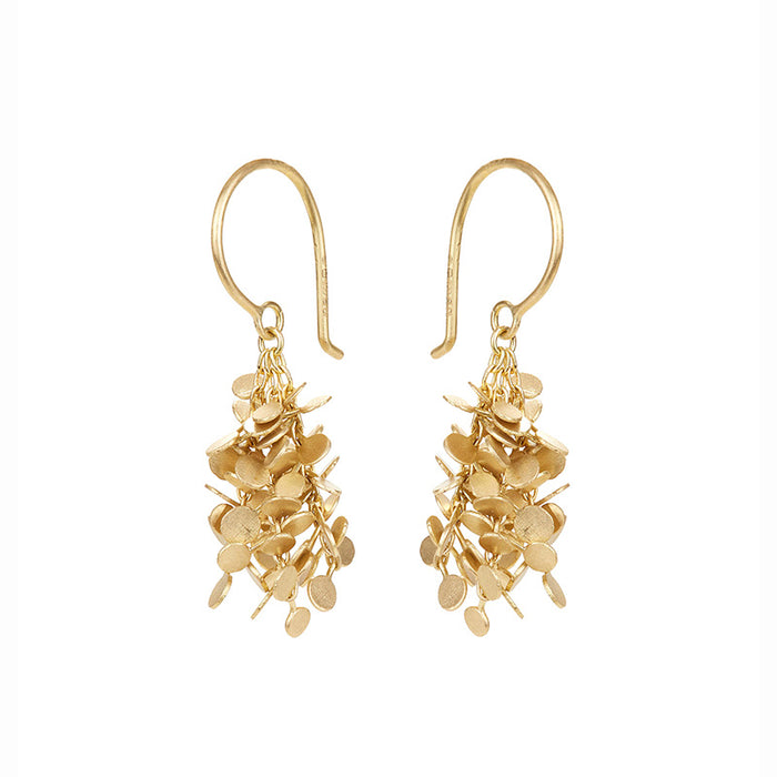 Gold Dots Cluster Earrings