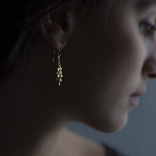 Gold Dot Earrings Image 2