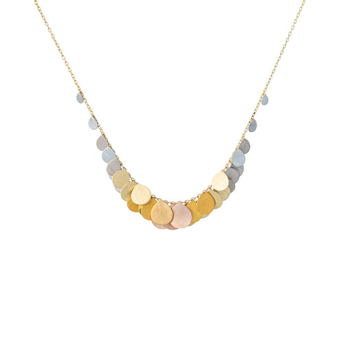 Rainbow Gold Hummingbird Collar Necklace