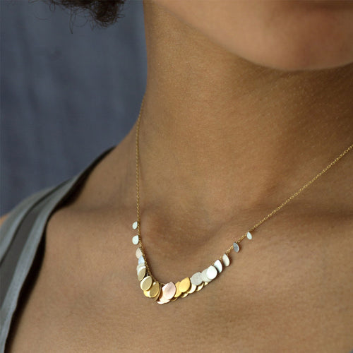 Rainbow Gold Hummingbird Collar Necklace Image 2