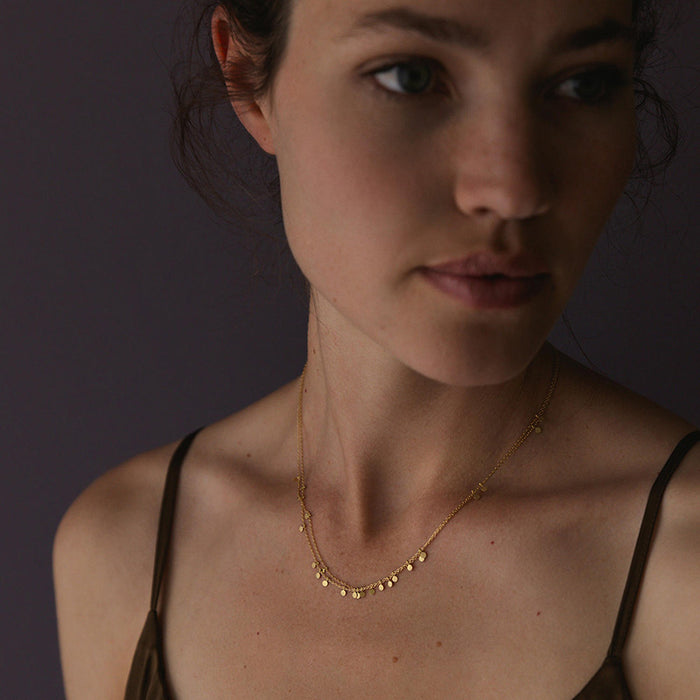 Tiny Dots Double Chain Necklace