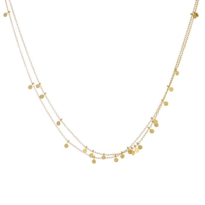 Tiny Dots Double Chain Necklace