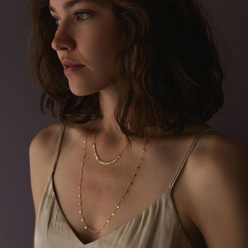 Tiny Dots Arc Necklace Image 2