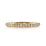 22K YELLOW GOLD STEVIE WEDDING BAND FEATURING 0.24TCW OF OLD EUROPEAN CUT DIAMONDS (G-H COLOR, VS CLARITY), BY SINGLE STONE.