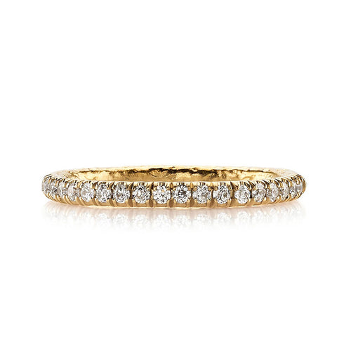 22K YELLOW GOLD STEVIE WEDDING BAND FEATURING 0.24TCW OF OLD EUROPEAN CUT DIAMONDS (G-H COLOR, VS CLARITY), BY SINGLE STONE.
