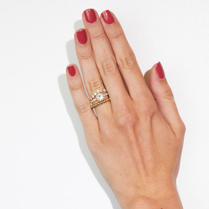 Gabby Diamond Curved Wedding Band